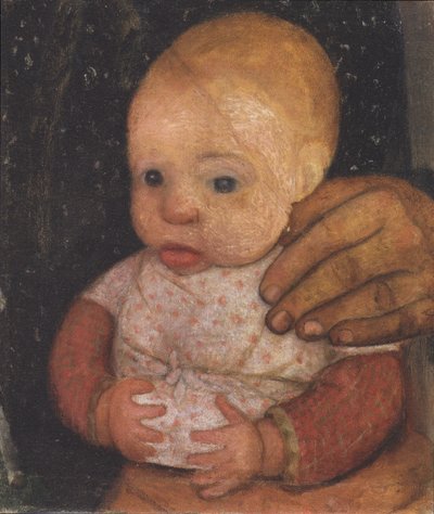 Bebé con la mano de la madre de Paula Modersohn Becker